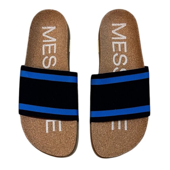 NWOT Message Mullen Blue Slide Sandals - Picture 4 of 6